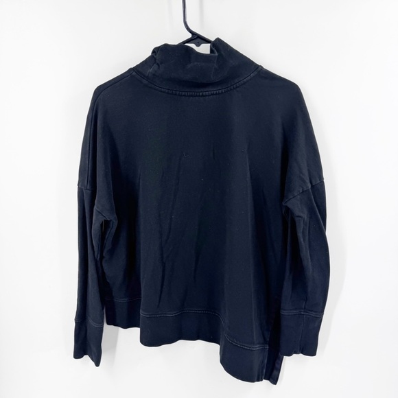 ✅ ALL SAINTS BLACK ASYMMETRICAL CREW NECK LONG SLEEVE SWEATSHIRT SIZE SMALL - Picture 7 of 9